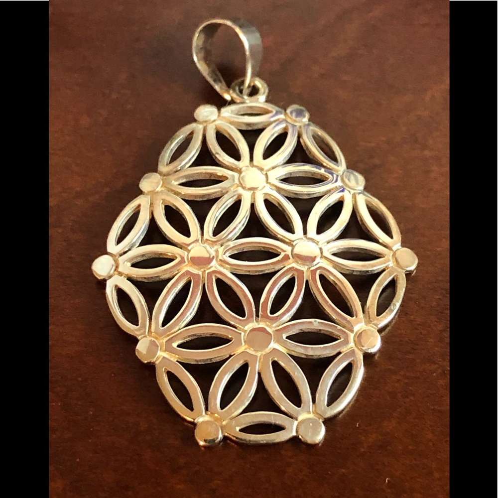 STERLING SILVER FLOWER PENDANT